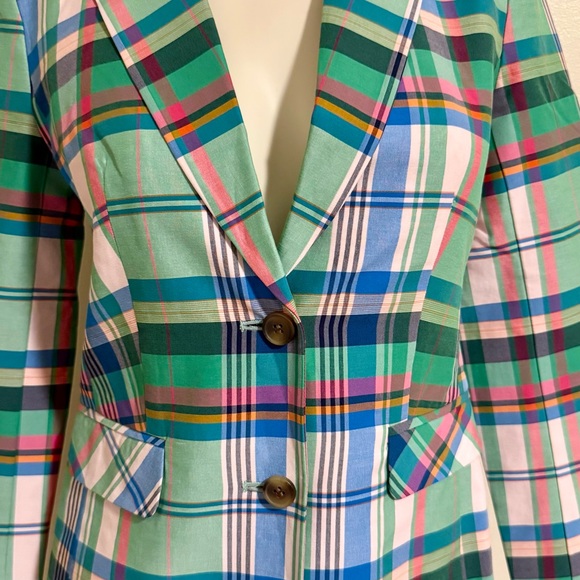 NWOT….1901 Green and Blue Plaid Blazer Tailored Fit, size: 0 - Picture 3 of 10
